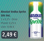 Vodka Sprite Angebote von Absolut bei Getränke Ellerkamp Osnabrück für 2,49 €