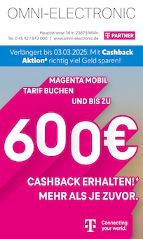 Aktueller Omni-Electronic Prospekt "Verlängert bis zum 03.03.2025: Mit Cashback Aktion richtig viel Geld sparen!" Seite 1 von 8 Seiten