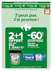 Prospectus Carrefour Proximité de la semaine "J’peux pas, J’ai promos !" avec 1 pages, valide du 30/04/2024 au 12/05/2024 pour Nancy et alentours
