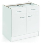 Meuble bas pour cuisine Laura 2 portes et 2 tiroirs - L80cm dans le catalogue Brico Cash