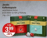 Kaffeekapseln Angebote von Jacobs bei V-Markt Memmingen für 3,99 €