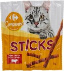 Sticks friandises pour chats - CARREFOUR COMPANINO en promo à 1,15 € chez Carrefour Sticks friandises pour chats - CARREFOUR COMPANINO dans le catalogue Carrefour