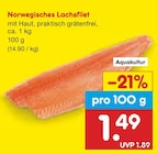 Aktuelles Norwegisches Lachsfilet Angebot bei Netto Marken-Discount in Leverkusen ab 1,49 €