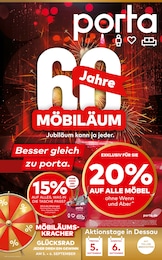 porta Möbel Prospekt für Aken mit 4} Seiten porta Möbel Prospekt für Aken: "Besser gleich zu porta.", 4 Seiten, 31.08.2025 - 06.09.2025