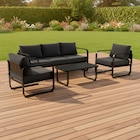 Salon de jardin "osma" noir - 5 places dans le catalogue Brico Dépôt