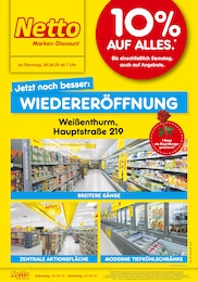 Netto Marken-Discount Prospekt für Andernach: "Wiedereröffnung - 10% auf ALLES", 4 Seiten, 26.08.2025 - 30.08.2025