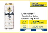 Pils Angebote von Krombacher bei METRO Rastatt für 0,86 €