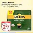 Kaffeepads Angebote von Jacobs bei GLOBUS Weimar für 2,29 €