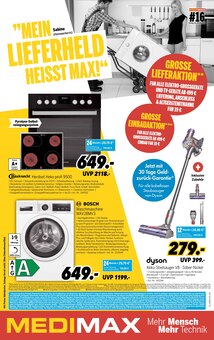 Waschmaschine im MEDIMAX Prospekt "MEIN LIEFERHELD HEISST MAX!" mit 8 Seiten (Unna)