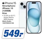 iPhone 15 Smartphone (128GB) blue Angebote von Apple bei expert Göppingen für 549,00 €