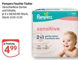 Feuchte Tücher im Angebot bei GLOBUS in Viersen Feuchte Tücher Angebote von Pampers bei GLOBUS Viersen für 4,99 €