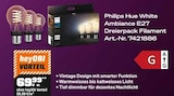 Hue White Ambiance E27 Dreierpack Filament von Philips für 69,99 € bei OBI im Angebot Hue White Ambiance E27 Dreierpack Filament von Philips im aktuellen OBI Prospekt