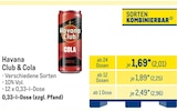Cola im Angebot bei METRO in Leonberg Cola Angebote von Havana Club bei METRO Leonberg für 2,01 €