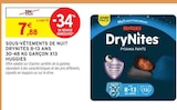 Promo Sous-vêtements de nuit DryNites 8-13 ans 30-48 kg garçon x13 à 7,88 € dans le catalogue Intermarché à Argentré-du-Plessis