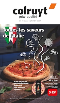 Prospectus Colruyt de la semaine "Toutes les saveurs de l'Italie" avec 1 pages, valide du 11/09/2024 au 22/09/2024 pour Bavans et alentours