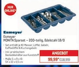 Esmeyer MONITA Sparset – 200-teilig, Edelstahl 18/0 von Esmeyer im aktuellen METRO Prospekt für 118,99 €