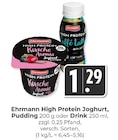 Aktuelles High Protein Joghurt, Pudding Angebot bei Hieber in Lörrach ab 1,29 €