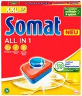 Excellence Geschirrreiniger oder All in 1 Geschirrreinigertabs Angebote von Somat bei REWE Düsseldorf für 7,99 €