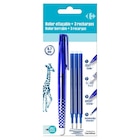 Roller effaçable bleu + 3 recharges - CARREFOUR dans le catalogue Carrefour