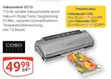 Vakuumierer VC10 bei GLOBUS im Broderstorf Prospekt für 7,99 €