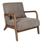 Fauteuil en velours côtelé taupe - Carrefour à Versailles Fauteuil en velours côtelé taupe en promo chez Carrefour Versailles à 99,99 €