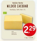 Milder Cheddar von Vallée Verte im aktuellen Erdkorn Biomarkt Prospekt für 2,29 €