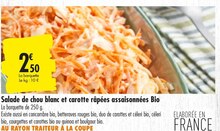 Mont Blanc dans le catalogue Carrefour Salade de chou blanc et carotte râpées assaisonnées Bio à 2,50 € en promo chez Carrefour