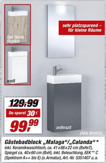 Gästebadblock „Malaga“/„Calanda“ * bei toom Baumarkt in Solingen Gästebadblock „Malaga“/„Calanda“ * im Angebot bei toom Baumarkt Solingen für 99,99 €
