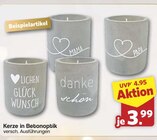 Kerze in Betonoptik Angebote bei famila Nordwest Lingen für 3,99 €