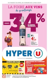 Prospectus Hyper U à Thénac, "La foire aux vins de printemps", 1 page, 30/04/2024 - 12/05/2024