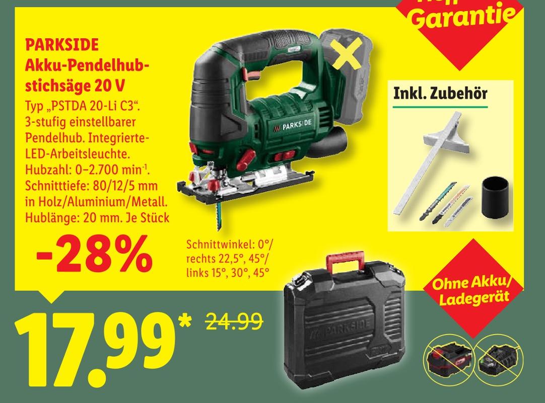 Akku-Pendelhubstichsäge 20 V