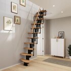 Escalier droit gain de place FORTIA hêtre et acier noir 13 marches Cerros - Fortia en promo chez Castorama Champigny-sur-Marne à 799,00 €