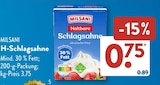 H-Schlagsahne von Milsani im aktuellen ALDI SÜD Prospekt für 0,75 €