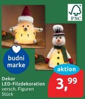 Dekor LED-Filzdekoration im budni Prospekt Dekor LED-Filzdekoration von budni marke im aktuellen budni Prospekt fĂŒr 3,99 âŹ