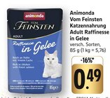 Vom Feinsten Katzennahrung Adult Raffinesse in Gelee im Angebot bei E center in Schwäbisch Gmünd Vom Feinsten Katzennahrung Adult Raffinesse in Gelee Angebote von Animonda bei E center Schwäbisch Gmünd für 0,49 €