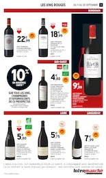 Prix et réduction Vin rouge bio dans le prospectus Intermarché en cours Offre Vin rouge bio dans le catalogue Intermarché du moment à la page 9