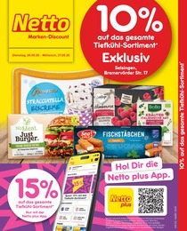 Netto Marken-Discount Prospekt für Selsingen mit 2 Seiten Netto Marken-Discount Prospekt für Selsingen: "10% auf das gesamte Tiefkühl-Sortiment", 2 Seiten, 26.05.2026 - 30.05.2026