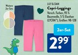 Capri-Leggings im ALDI SÜD Prospekt Capri-Leggings von LILY & DAN im aktuellen ALDI SÜD Prospekt für 2,99 €