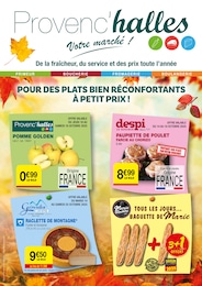 Catalogue Provenc’halles à Coudes, avec 7 pages Prospectus Provenc’halles à Coudes, "POUR DES PLATS BIEN RÉCONFORTANTS À PETIT PRIX !", 7 pages, 14/10/2025 - 26/10/2025