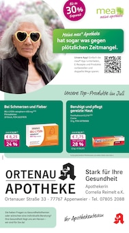 mea - meine apotheke Prospekt Unsere Juli-Angebote mit 4 Seiten