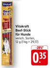 Beef-Stick für Hunde im Angebot bei E center in Pirmasens Beef-Stick für Hunde Angebote von Vitakraft bei E center Pirmasens für 0,35 €
