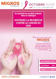 Prospectus Migros France à Annemasse, "Octobre Rose", 12 pages, 03/10/2024 - 12/10/2024