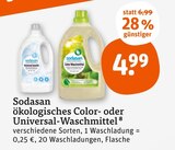 ökologisches Color- oder Universal-Waschmittel von Sodasan im aktuellen tegut Prospekt für 4,99 €