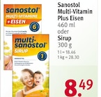 Multi-Vitamin Plus Eisen oder Sirup im Angebot bei Rossmann in Essen Multi-Vitamin Plus Eisen oder Sirup Angebote von Sanostol bei Rossmann Essen für 8,49 €