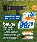 Haartrockner HC 110 EX im Angebot bei expert in Regensburg Haartrockner HC 110 EX Angebote von beurer bei expert Regensburg für 99,99 €