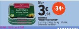 sardines - MOUETTES D'ARVOR en promo chez E.Leclerc Nice à 3,93 €