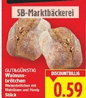 Walnussbrötchen von GUT&GÜNSTIG für 0,59 € bei E center im Angebot Walnussbrötchen von GUT&GÜNSTIG im aktuellen E center Prospekt