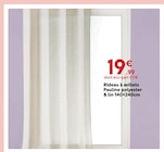 Rideau à œillets Pauline polyester & lin 140×240cm en promo chez Maxi Bazar Vaulx-en-Velin à 19,99 €