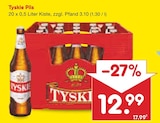 Pils im Angebot bei Netto Marken-Discount in Attendorn Pils Angebote von Tyskie bei Netto Marken-Discount Attendorn für 12,99 €