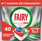 Tablettes lave-vaisselle tout en 1 platinium plus original x40 - FAIRY en promo chez Netto Gennevilliers à 2,41 €